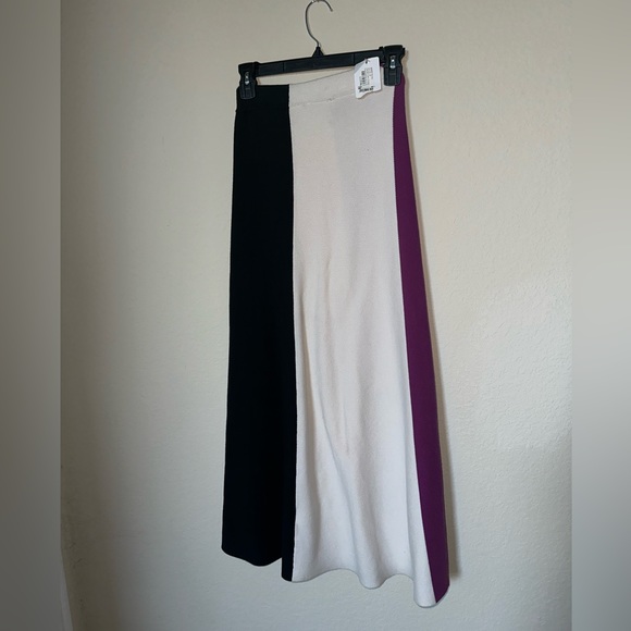 Derek Lam Colorblock Knit Skirt Purple - Picture 3 of 4